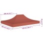 vidaXL Techo de carpa para celebraciones color terracota 4x3m 270g/m² vidaXL Techo de carpa para celebraciones color terracota 4x3m 270g/m²