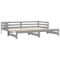 vidaXL Sofá cama extraíble madera maciza de pino gris 2x(90x200) cm vidaXL Sofá cama extraíble madera maciza de pino gris 2x(90x200) cm