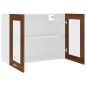 vidaXL Armario vitrina colgante madera roble ahumado 80x31x60 cm