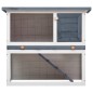 vidaXL Jaula conejera con 1 puerta madera gris vidaXL Jaula conejera con 1 puerta madera gris