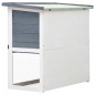 vidaXL Jaula conejera con 1 puerta madera gris vidaXL Jaula conejera con 1 puerta madera gris