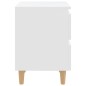 vidaXL Mesita de noche patas de madera pino maciza blanco 40x35x50cm vidaXL Mesita de noche patas de madera pino maciza blanco 40x35x50cm