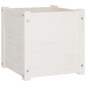 vidaXL Jardinera de madera maciza de pino blanco 40x40x40 cm vidaXL Jardinera de madera maciza de pino blanco 40x40x40 cm