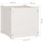 vidaXL Jardinera de madera maciza de pino blanco 40x40x40 cm vidaXL Jardinera de madera maciza de pino blanco 40x40x40 cm