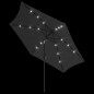 vidaXL Sombrilla de jardín con luces LED palo de acero 300cm antracita vidaXL Sombrilla de jardín con luces LED palo de acero 300cm antracita