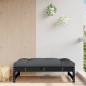 vidaXL Taburete de jardín madera maciza de pino negro 120x80 cm vidaXL Taburete de jardín madera maciza de pino negro 120x80 cm