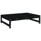 vidaXL Taburete de jardín madera maciza de pino negro 120x80 cm vidaXL Taburete de jardín madera maciza de pino negro 120x80 cm