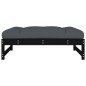 vidaXL Taburete de jardín madera maciza de pino negro 120x80 cm vidaXL Taburete de jardín madera maciza de pino negro 120x80 cm