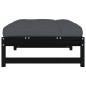 vidaXL Taburete de jardín madera maciza de pino negro 120x80 cm vidaXL Taburete de jardín madera maciza de pino negro 120x80 cm