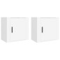 vidaXL Mesitas de noche de pared 2 uds blanco 50x30x47 cm vidaXL Mesitas de noche de pared 2 uds blanco 50x30x47 cm
