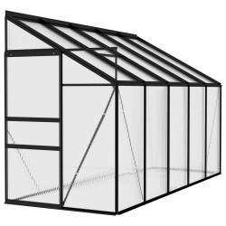 vidaXL Invernadero de aluminio gris antracita 6,23 m³