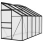 vidaXL Invernadero de aluminio gris antracita 6,23 m³ vidaXL Invernadero de aluminio gris antracita 6,23 m³