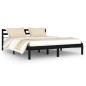 vidaXL Estructura de cama madera maciza de pino negro 160x200 cm vidaXL Estructura de cama madera maciza de pino negro 160x200 cm