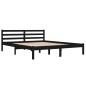 vidaXL Estructura de cama madera maciza de pino negro 160x200 cm vidaXL Estructura de cama madera maciza de pino negro 160x200 cm
