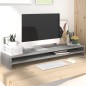 vidaXL Soporte de monitor madera contrachapada gris Sonoma 100x24x13cm vidaXL Soporte de monitor madera contrachapada gris Sonoma 100x24x13cm