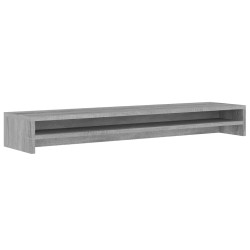 vidaXL Soporte de monitor madera contrachapada gris Sonoma 100x24x13cm