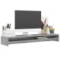 vidaXL Soporte de monitor madera contrachapada gris Sonoma 100x24x13cm vidaXL Soporte de monitor madera contrachapada gris Sonoma 100x24x13cm