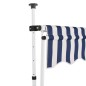 vidaXL Toldo manual retráctil 400 cm azul y blanco a rayas vidaXL Toldo manual retráctil 400 cm azul y blanco a rayas