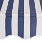 vidaXL Toldo manual retráctil 400 cm azul y blanco a rayas vidaXL Toldo manual retráctil 400 cm azul y blanco a rayas