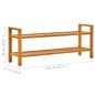 vidaXL Zapatero con 2 estantes madera de roble maciza 100x27x40 cm vidaXL Zapatero con 2 estantes madera de roble maciza 100x27x40 cm