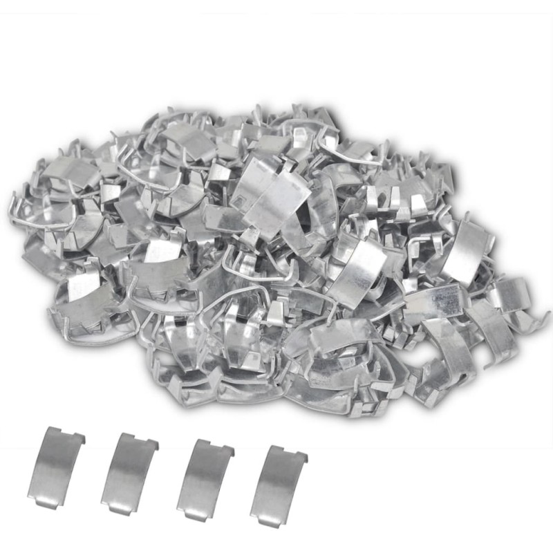 vidaXL Clips de cola milano concertinas 500 uds acero galvanizado vidaXL Clips de cola milano concertinas 500 uds acero galvanizado