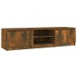 vidaXL Mueble para TV madera contrachapada roble ahumado 140x40x35,5cm vidaXL Mueble para TV madera contrachapada roble ahumado 140x40x35,5cm