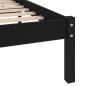 vidaXL Estructura de cama de madera maciza de pino negra 160x200 cm vidaXL Estructura de cama de madera maciza de pino negra 160x200 cm