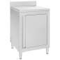 vidaXL Mesa de trabajo comercial mueble acero inoxidable 60x60x96 cm vidaXL Mesa de trabajo comercial mueble acero inoxidable 60x60x96 cm