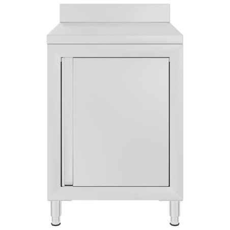 vidaXL Mesa de trabajo comercial mueble acero inoxidable 60x60x96 cm