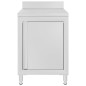 vidaXL Mesa de trabajo comercial mueble acero inoxidable 60x60x96 cm vidaXL Mesa de trabajo comercial mueble acero inoxidable 60x60x96 cm