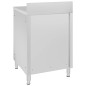 vidaXL Mesa de trabajo comercial mueble acero inoxidable 60x60x96 cm vidaXL Mesa de trabajo comercial mueble acero inoxidable 60x60x96 cm