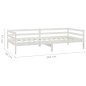 vidaXL Sofá cama con cajones madera de pino maciza blanco 90x200 cm vidaXL Sofá cama con cajones madera de pino maciza blanco 90x200 cm