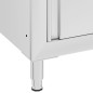 vidaXL Mesa de trabajo comercial mueble acero inoxidable 60x60x96 cm vidaXL Mesa de trabajo comercial mueble acero inoxidable 60x60x96 cm