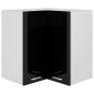 vidaXL Armario colgante esquina madera de ingeniería negro brillo