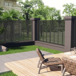 vidaXL Valla de lamas WPC gris oscuro 180x180 cm