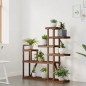 vidaXL Soporte para flores de madera maciza abeto 110x25x111 cm