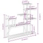 vidaXL Soporte para flores de madera maciza abeto 110x25x111 cm
