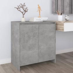 vidaXL Aparador de madera contrachapada gris hormigón 70x41x75 cm