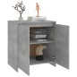 vidaXL Aparador de madera contrachapada gris hormigón 70x41x75 cm vidaXL Aparador de madera contrachapada gris hormigón 70x41x75 cm