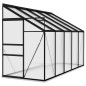 vidaXL Invernadero de aluminio gris antracita 6,5 m³ vidaXL Invernadero de aluminio gris antracita 6,5 m³