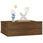 vidaXL Mesita de noche flotante madera roble marrón 40x30x15 cm vidaXL Mesita de noche flotante madera roble marrón 40x30x15 cm