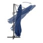 vidaXL Sombrilla voladiza con poste de aluminio azul celeste 4x3 m