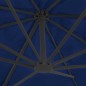 vidaXL Sombrilla voladiza con poste de aluminio azul celeste 4x3 m