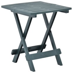 vidaXL Mesa plegable de jardín plástico verde 45x43x50 cm 