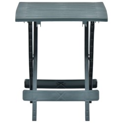 vidaXL Mesa plegable de jardín plástico verde 45x43x50 cm 
