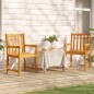 vidaXL Sillas de jardín 2 unidades madera maciza de acacia vidaXL Sillas de jardín 2 unidades madera maciza de acacia