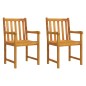 vidaXL Sillas de jardín 2 unidades madera maciza de acacia vidaXL Sillas de jardín 2 unidades madera maciza de acacia