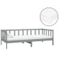 vidaXL Sofá cama con colchón madera de pino maciza gris 90x200 cm vidaXL Sofá cama con colchón madera de pino maciza gris 90x200 cm