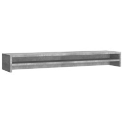 vidaXL Soporte mesa para pantalla contrachapada hormigón 100x24x13cm