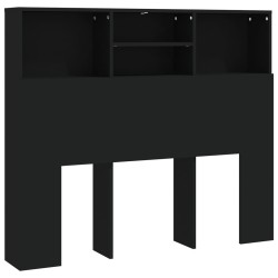 vidaXL Mueble cabecero negro 120x19x103,5 cm